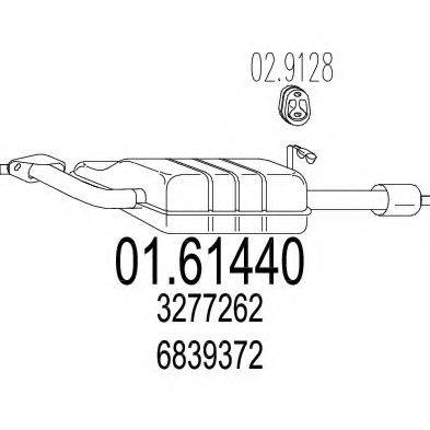 MTS 0161440 Глушник вихлопних газів кінцевий