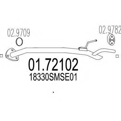 MTS 0172102 Труба вихлопного газу