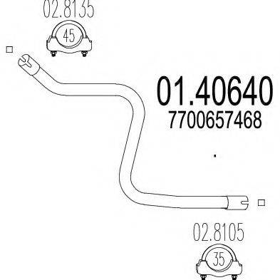 MTS 0140640 Труба вихлопного газу