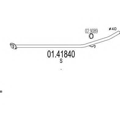 MTS 0141840 Труба вихлопного газу