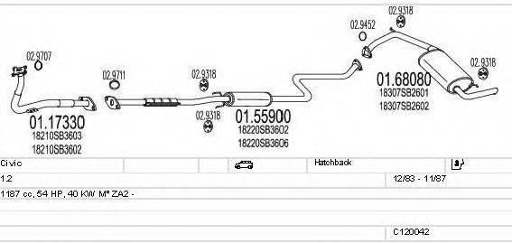 MTS C120042000171 Система випуску ОГ