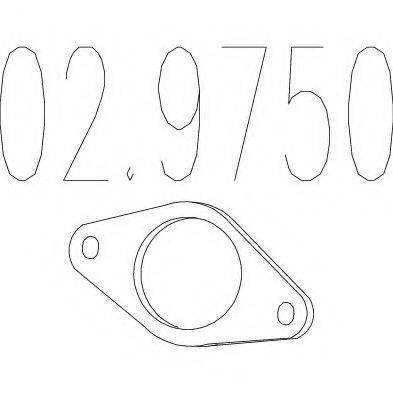 MTS 029750 Прокладка, труба вихлопного газу