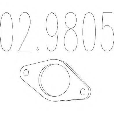 MTS 029805 Прокладка, труба вихлопного газу