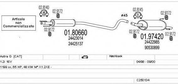 MTS C250134005252 Система випуску ОГ