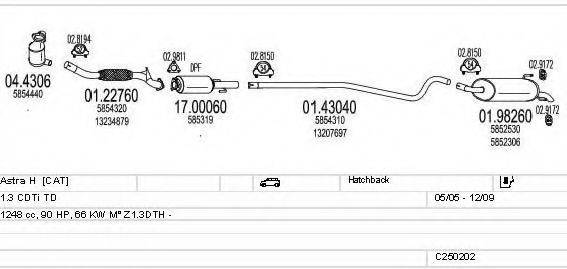 MTS C250202005323 Система випуску ОГ