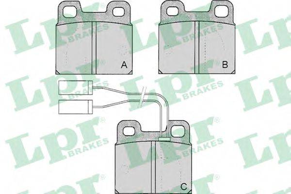 LPR 05P030 Комплект гальмівних колодок, дискове гальмо