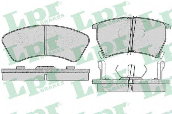 LPR 05P034 Комплект гальмівних колодок, дискове гальмо