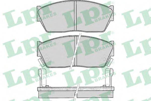 LPR 05P076 Комплект гальмівних колодок, дискове гальмо