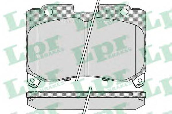 LPR 05P1023 Комплект гальмівних колодок, дискове гальмо