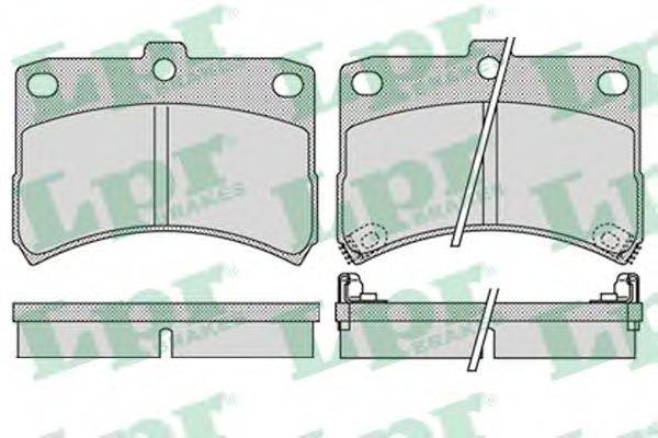 LPR 05P1035 Комплект гальмівних колодок, дискове гальмо