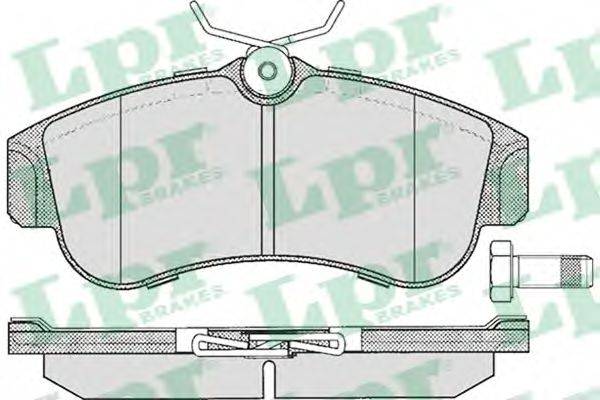 LPR 05P355 Комплект гальмівних колодок, дискове гальмо