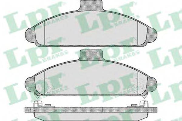 LPR 05P579 Комплект гальмівних колодок, дискове гальмо