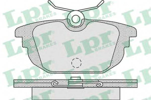 LPR 05P736 Комплект гальмівних колодок, дискове гальмо