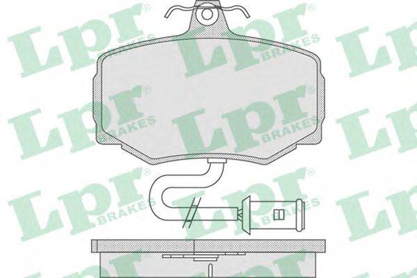 LPR 05P752 Комплект гальмівних колодок, дискове гальмо