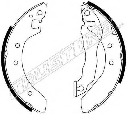 TRUSTING 007015 Комплект гальмівних колодок