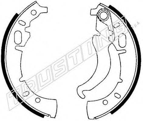 TRUSTING 016013 Комплект гальмівних колодок