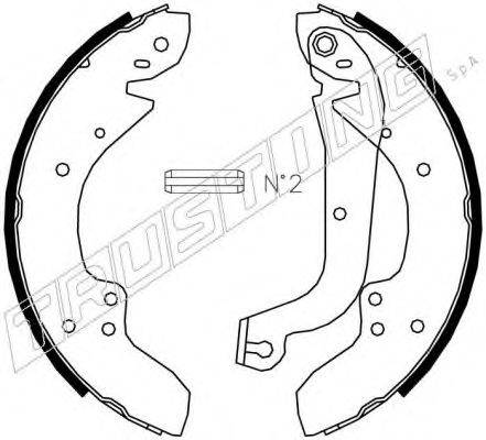 TRUSTING 034083 Комплект гальмівних колодок