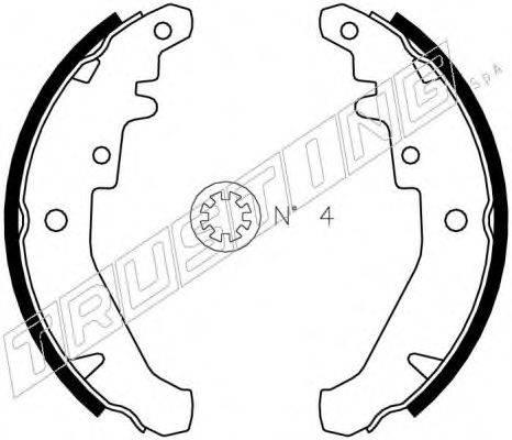 TRUSTING 034102 Комплект гальмівних колодок