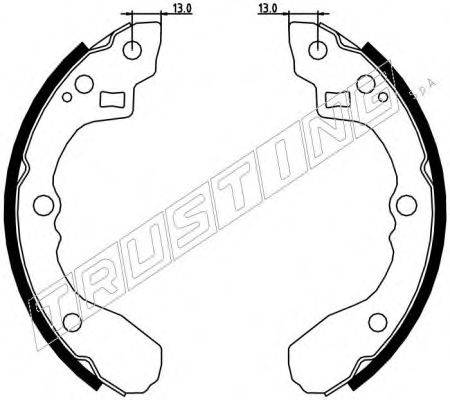 TRUSTING 049147 Комплект гальмівних колодок