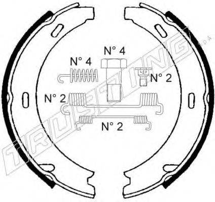 TRUSTING 052121K Комплект гальмівних колодок, стоянкова гальмівна система