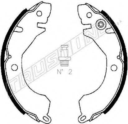 TRUSTING 064157 Комплект гальмівних колодок