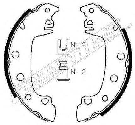 TRUSTING 088204 Комплект гальмівних колодок