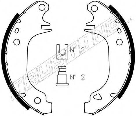 TRUSTING 088210 Комплект гальмівних колодок