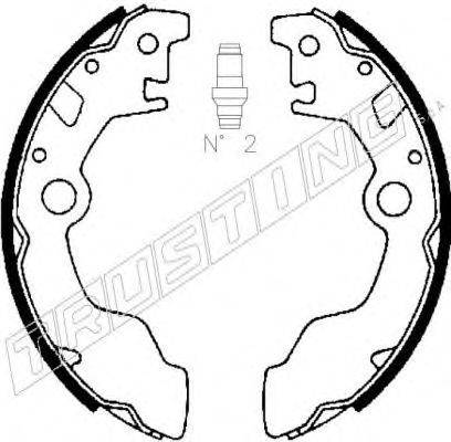 TRUSTING 110330 Комплект гальмівних колодок