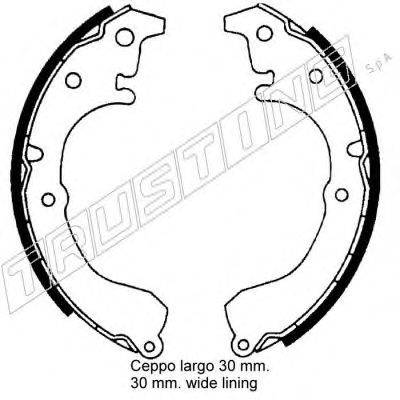 TRUSTING 115275 Комплект гальмівних колодок