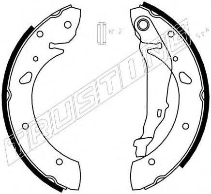 TRUSTING 115300 Комплект гальмівних колодок