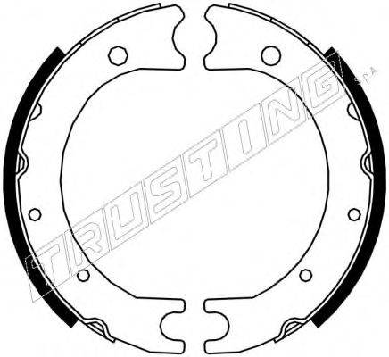 TRUSTING 115312 Комплект гальмівних колодок, стоянкова гальмівна система