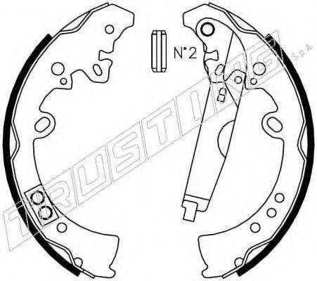 TRUSTING 115317 Комплект гальмівних колодок