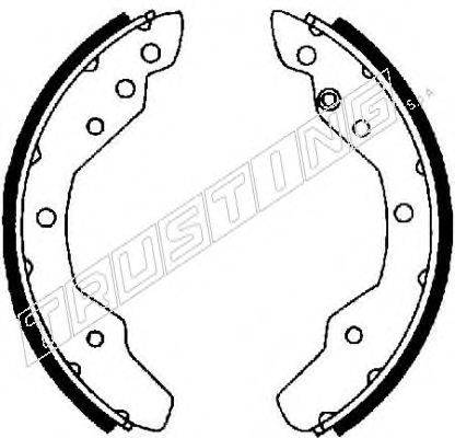 TRUSTING 124258 Комплект гальмівних колодок
