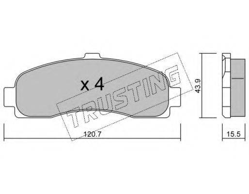 TRUSTING 1470 Комплект гальмівних колодок, дискове гальмо