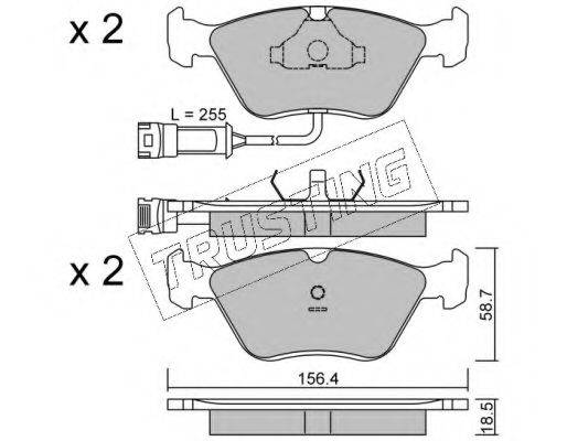 TRUSTING 2141 Комплект гальмівних колодок, дискове гальмо