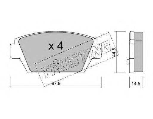 TRUSTING 2350 Комплект гальмівних колодок, дискове гальмо