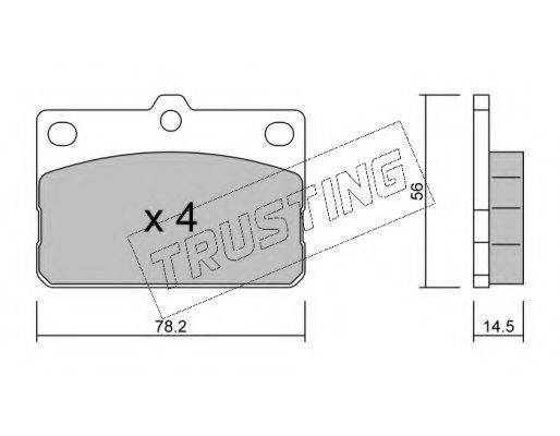 TRUSTING 4560 Комплект гальмівних колодок, дискове гальмо