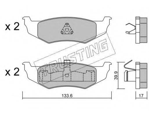 TRUSTING 5380 Комплект гальмівних колодок, дискове гальмо