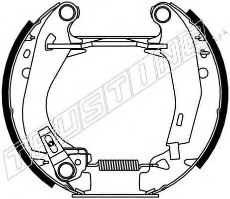TRUSTING 6014 Комплект гальмівних колодок