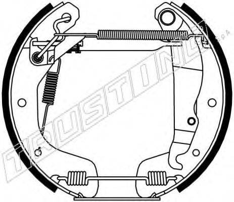 TRUSTING 6074 Комплект гальмівних колодок