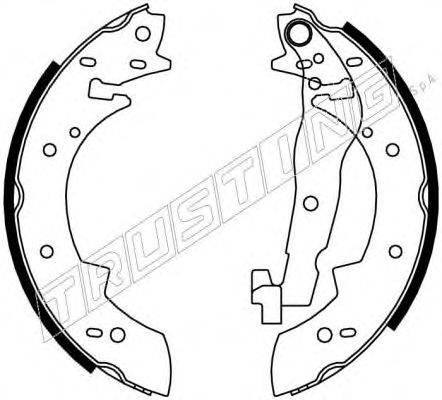 TRUSTING 7019 Комплект гальмівних колодок