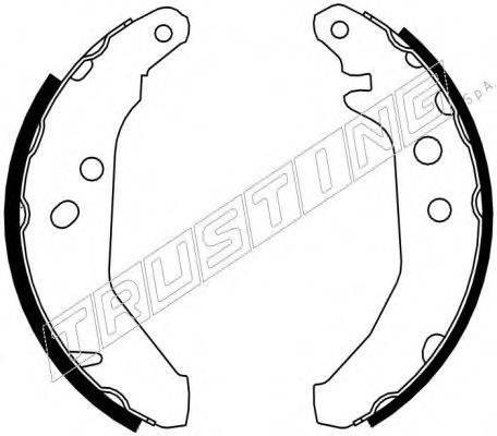 TRUSTING 7066 Комплект гальмівних колодок