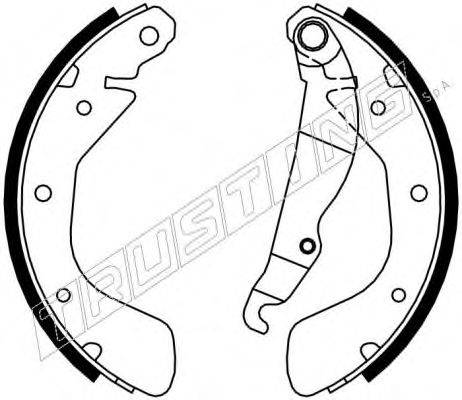 TRUSTING 7114 Комплект гальмівних колодок