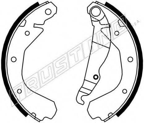 TRUSTING 7116 Комплект гальмівних колодок