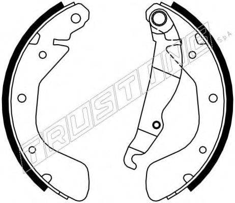 TRUSTING 7118 Комплект гальмівних колодок