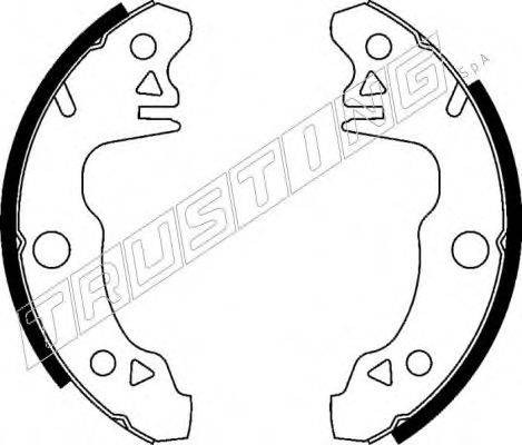 TRUSTING 7128 Комплект гальмівних колодок