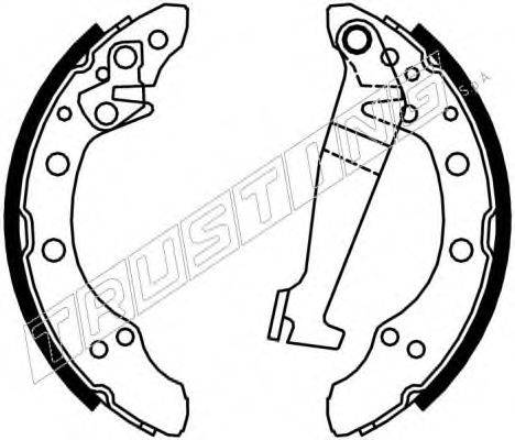 TRUSTING 7143 Комплект гальмівних колодок