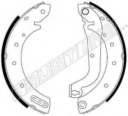 TRUSTING 7221 Комплект гальмівних колодок