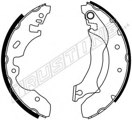 TRUSTING 7263 Комплект гальмівних колодок