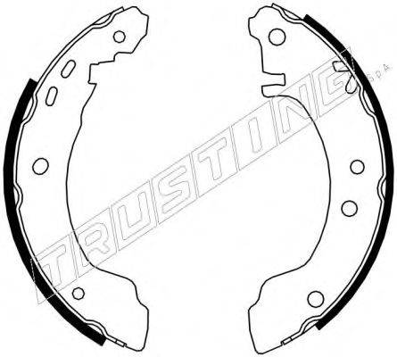 TRUSTING 7284 Комплект гальмівних колодок